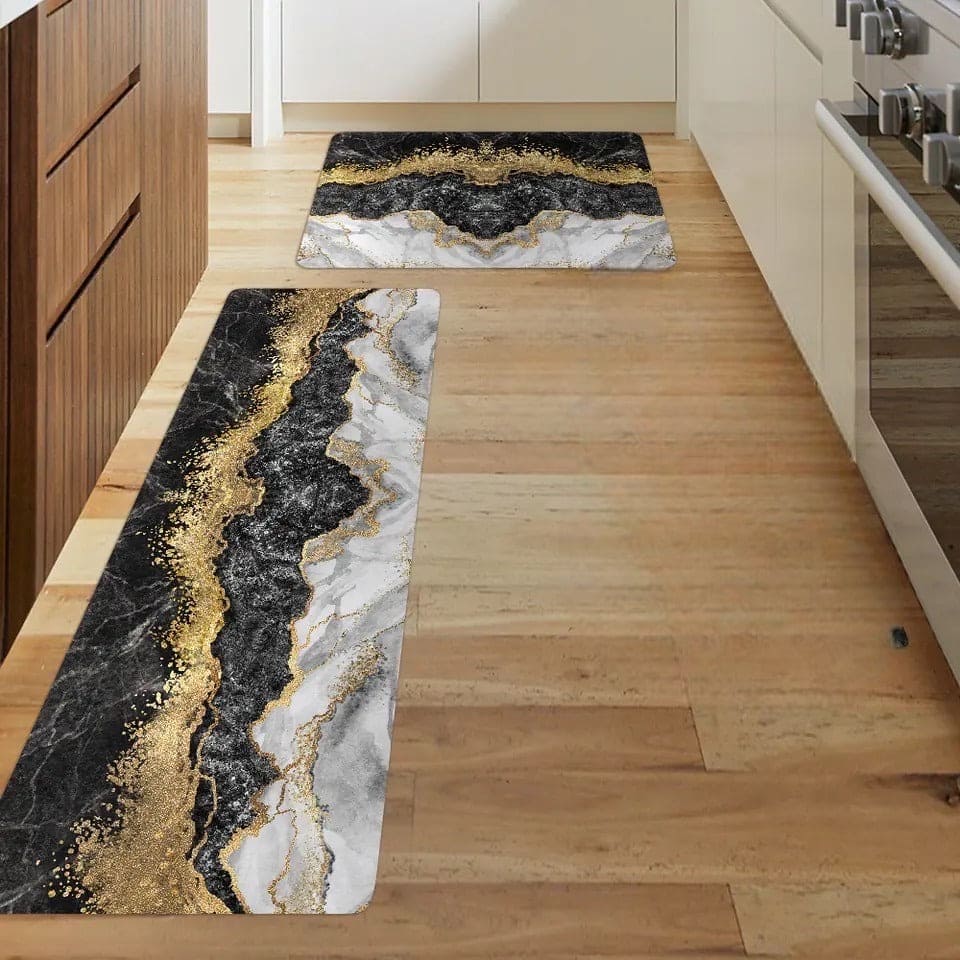 Set Of 2 Hallway Entrance Mat, Marbling Modern Kitchen Mat, Home Decor Kitchen Floor Mat, Durable Entrance Doormat, Long Strip Door Nordic Balcony Floor Mat Carpet Set Of 2 Hallway Entrance Mat, Marbling Modern Kitchen Mat, Home Decor Kitchen Floor Mat, Durable Entrance Doormat, Long Strip Door Nordic Balcony Floor Mat Carpet